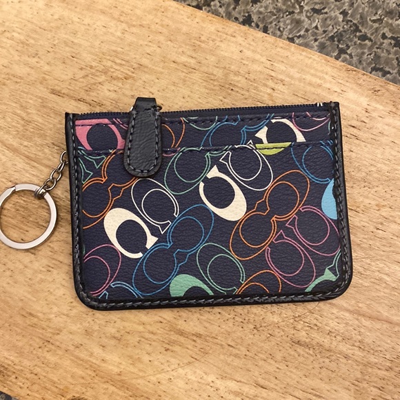 Coach Signature Keychain with ID/Coin Case - Picture 3 of 5